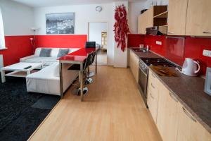 A kitchen or kitchenette at Apartman Martin