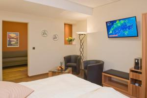 TV a/nebo společenská místnost v ubytování Hotel Ambassador
