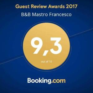 B&B Mastro Francesco tanúsítványa, márkajelzése vagy díja