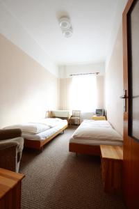 Postel nebo postele na pokoji v ubytování Hotel Slávie