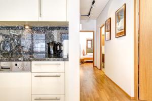 Kuchyňa alebo kuchynka v ubytovaní Penthouse mountain view by A-Appartments + 20 fotografií