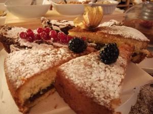 the country house内部或周边提供的食物
