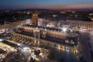 Widok na miasto Kraków z tego apartamentu