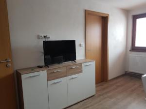 Televiisor ja/või meelelahutuskeskus majutusasutuses Apartmány TAS