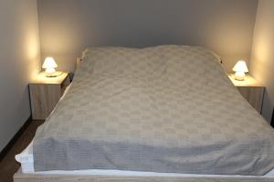 Posteľ alebo postele v izbe v ubytovaní Apartamenty u Bodzia