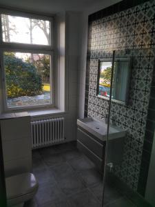 Ванна кімната в 4 Sterne Wohnen "Zum alten Forsthof" am Schlosspark, App 1 "smuck und groot"
