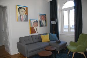 Ein Sitzbereich in der Unterkunft My Home in Vienna - Smart Apartments - Margareten