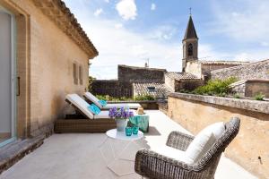 Χώρος καθιστικού στο Le Vieux Castillon