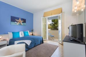 TV a/nebo společenská místnost v ubytování Hotel Beau Soleil
