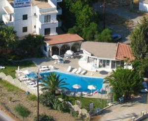 an aerial view of a resort with a swimming pool at Dolphin Apartments in Faliraki