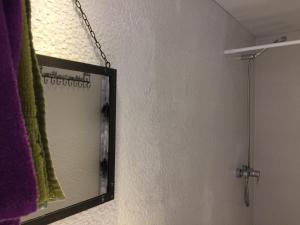 グラナダにあるRealejo Center Apartments 2 bedroomのバスルームに鏡掛け
