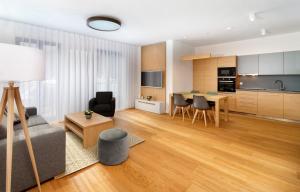 Kuchyň nebo kuchyňský kout v ubytování Apartments Residence Grand