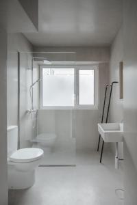 ポルトにあるSão Miguel 50のバスルーム(トイレ、洗面台付)、窓が備わります。
