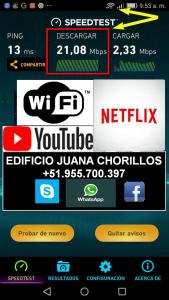 a screenshot of a cell phone screen with various logos at Edificio Juana Chorrillos in Lima