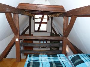 a room with an attic with a bed in it at Ferienwohnung der Familie Budzisch in Sinsheim
