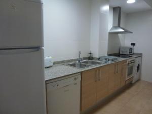 Una cocina o zona de cocina en Apartamentos Puerta Muralla
