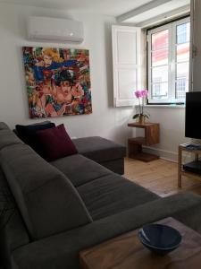 
A seating area at Charming apartment in Chiado for 4 in Lisbon
