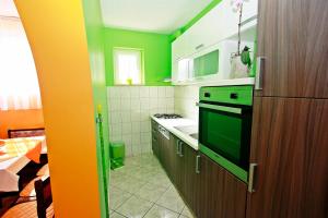 Kuchyň nebo kuchyňský kout v ubytování Apartman Diana