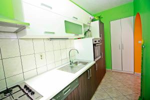 Kuchyň nebo kuchyňský kout v ubytování Apartman Diana