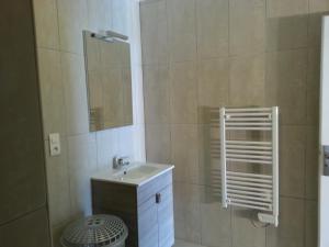 a bathroom with a sink and a mirror at Résidence BELLA VISTA in Santa-Maria-di-Lota +137 photos