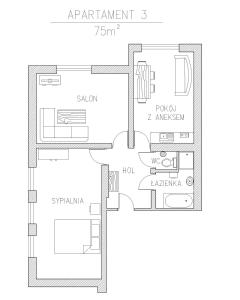 Plan piętra w obiekcie Bastówka Apartamenty