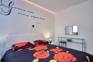 Säng eller sängar i ett rum på LUX Melesio Apartment in Split CENTRE