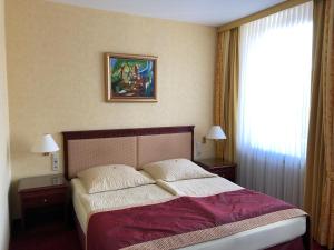a bedroom with a bed and a window at Frischbier's Gästezimmer in Schmelz-Primsweiler +28 photos
