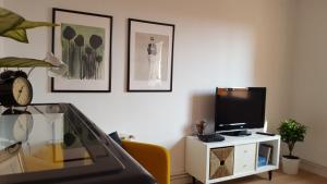 TV a/nebo společenská místnost v ubytování Caputxins Apartment