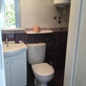 a bathroom with a toilet and a sink at Apartment Nikka in Dubrovnik