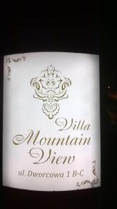 Certyfikat, podpis lub inny dokument wystawiony w obiekcie Villa Mountain View Apartamenty