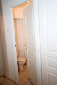 ヴズールにあるAppartement Le roiのバスルーム(トイレ、白いドア付)