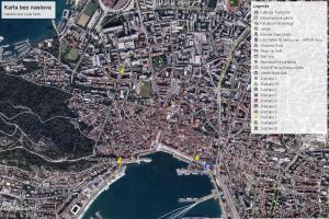 Nespecifikovaný výhled na destinaci Split nebo výhled na město při pohledu z apartmánu