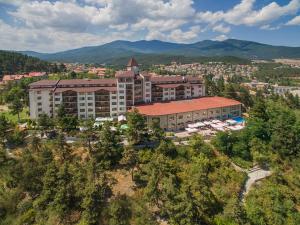 an aerial view of a large building on a mountain at SPA Club Bor Hotel in Velingrad