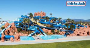 a water park with a bunch of slides and a water park at ColinaSol Vale Centeanes Appartement vue mer in Carvoeiro