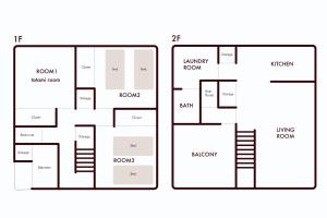 Floor plan ng Villas Fuji