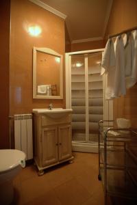 Koupelna v ubytování Hostal Rural Elosta