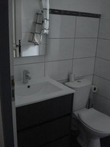 Koupelna v ubytování Gite Izaxulo