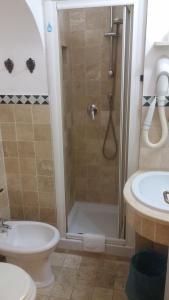 Koupelna v ubytování Hotel Prati