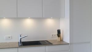 Dapur atau dapur kecil di Ferienhaus Ritter