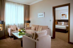 A seating area at Ramada Downtown Abu Dhabi