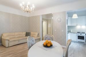 Kuchyň nebo kuchyňský kout v ubytování Allika Apartments