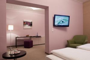 TV a/nebo společenská místnost v ubytování AKTIVHOTEL Weisser Hirsch