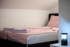 Postel nebo postele na pokoji v ubytování Apartmani Orhideja