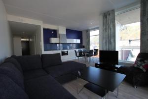 Kuchyň nebo kuchyňský kout v ubytování Svolvær Havn Apartments