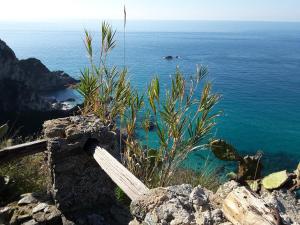 a view of the ocean from a cliff at Borgo di Santa Barbara in Santa Domenica
