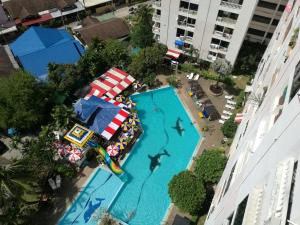 an aerial view of a pool at a resort at Kao karat in Pattaya