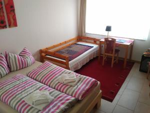 Postel nebo postele na pokoji v ubytování Aaron - Privatunterkunft