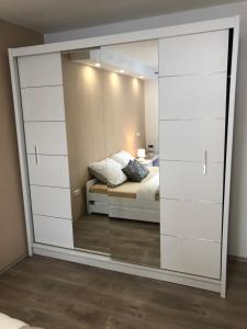 Postel nebo postele na pokoji v ubytování Apartmán U Zlaté hroudy
