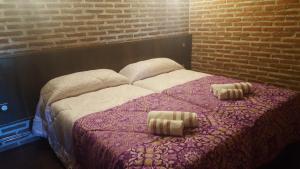 Tempat tidur dalam kamar di Casa Rural Refugio Los Perdigones