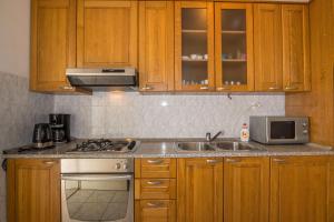 Kuchyň nebo kuchyňský kout v ubytování Apartments Petar
